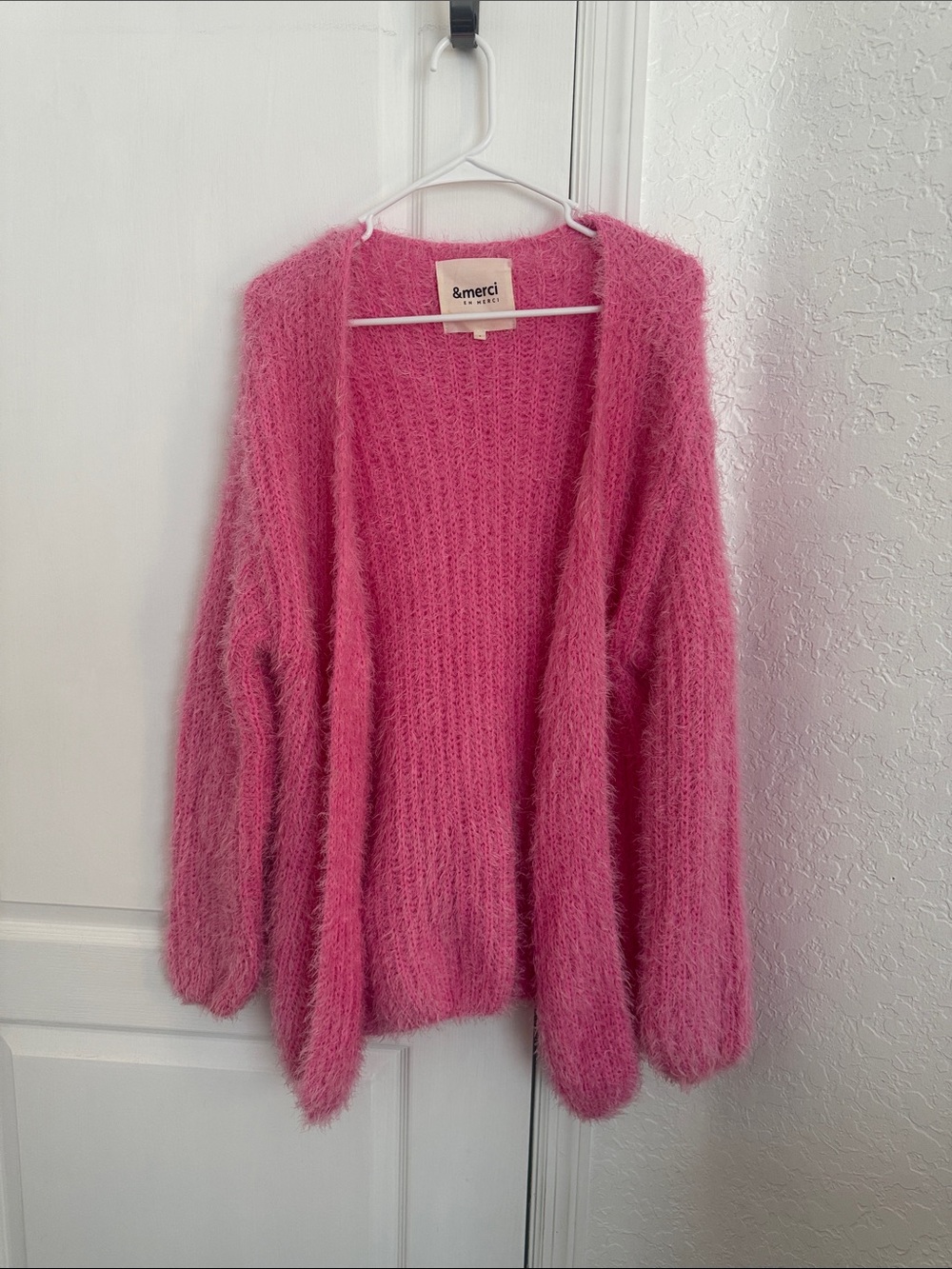 Vici Pink Open Fuzzy Cardigan